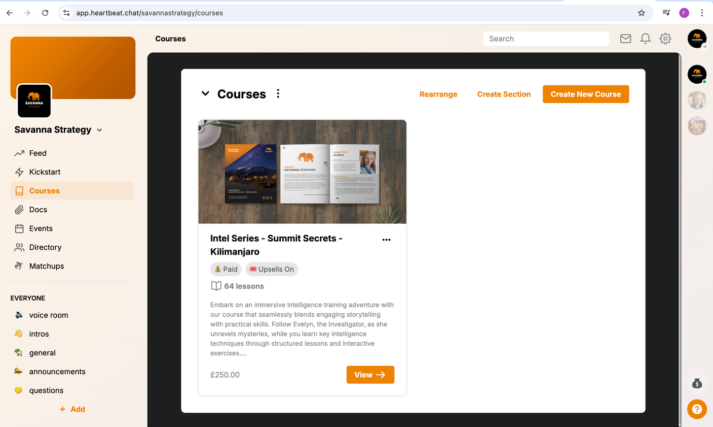 Intelligence Course (Video Experience via Heartbeat)